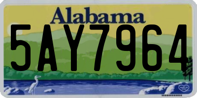 AL license plate 5AY7964