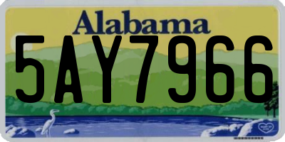 AL license plate 5AY7966