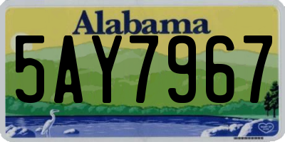 AL license plate 5AY7967