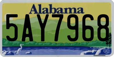 AL license plate 5AY7968