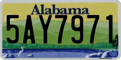 AL license plate 5AY7971