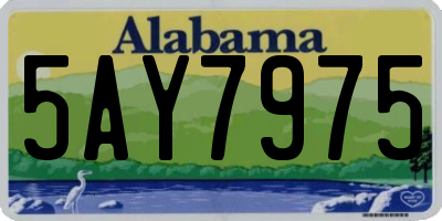 AL license plate 5AY7975