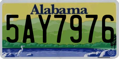 AL license plate 5AY7976