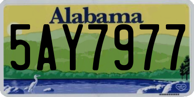 AL license plate 5AY7977