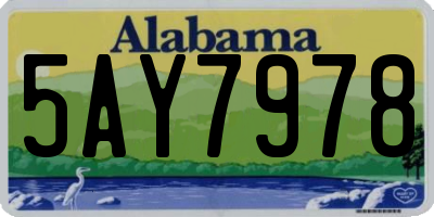 AL license plate 5AY7978