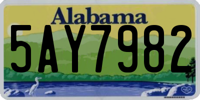 AL license plate 5AY7982