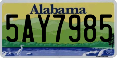 AL license plate 5AY7985