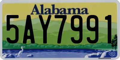 AL license plate 5AY7991