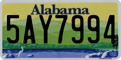 AL license plate 5AY7994