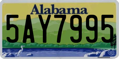 AL license plate 5AY7995