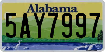 AL license plate 5AY7997