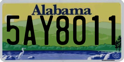 AL license plate 5AY8011
