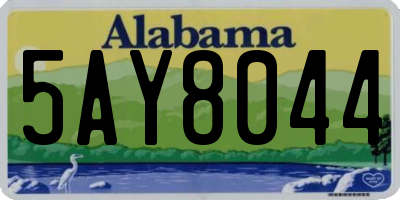 AL license plate 5AY8044