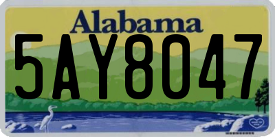 AL license plate 5AY8047