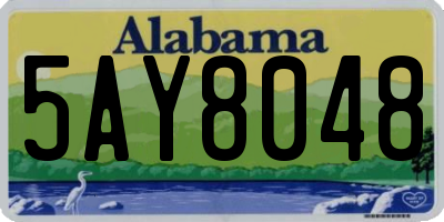 AL license plate 5AY8048