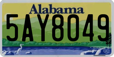 AL license plate 5AY8049