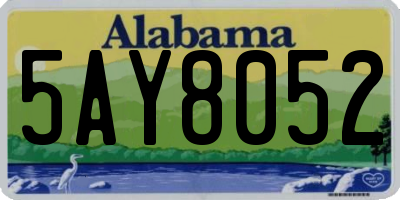 AL license plate 5AY8052