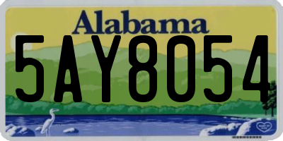AL license plate 5AY8054