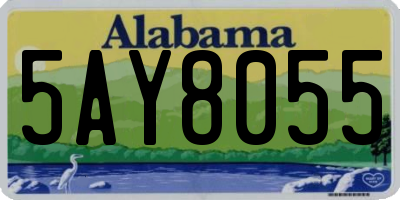 AL license plate 5AY8055