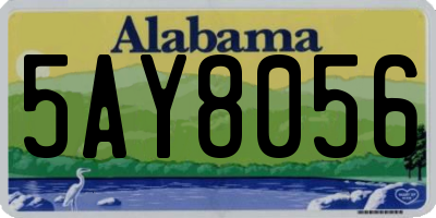 AL license plate 5AY8056