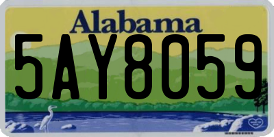 AL license plate 5AY8059