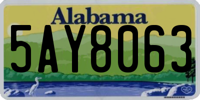 AL license plate 5AY8063