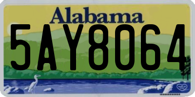 AL license plate 5AY8064