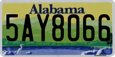 AL license plate 5AY8066