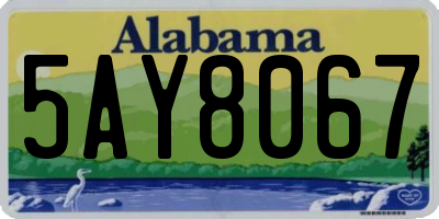 AL license plate 5AY8067