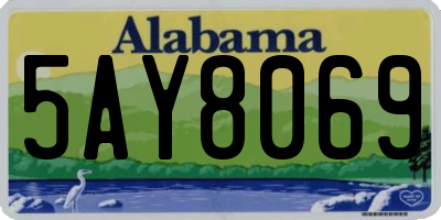 AL license plate 5AY8069