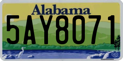 AL license plate 5AY8071