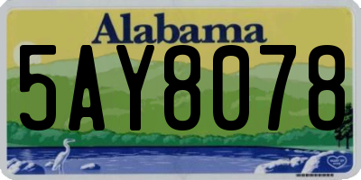 AL license plate 5AY8078