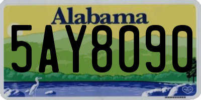 AL license plate 5AY8090