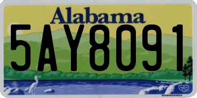 AL license plate 5AY8091