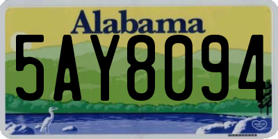 AL license plate 5AY8094