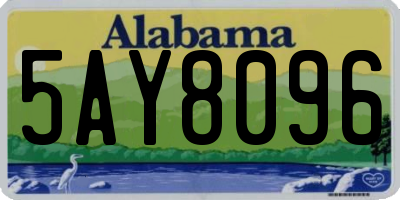 AL license plate 5AY8096