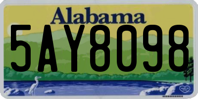 AL license plate 5AY8098