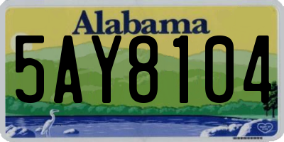 AL license plate 5AY8104