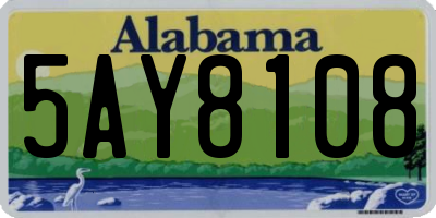 AL license plate 5AY8108