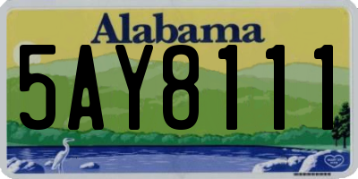 AL license plate 5AY8111