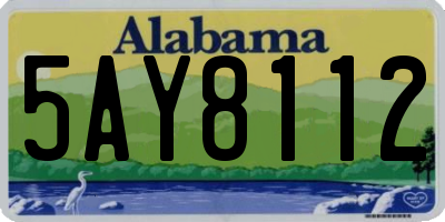 AL license plate 5AY8112