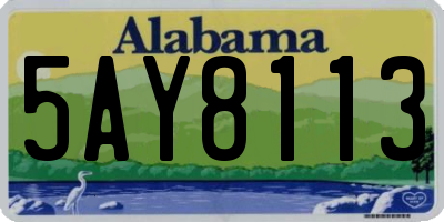 AL license plate 5AY8113
