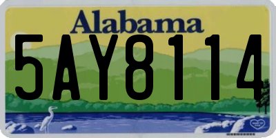 AL license plate 5AY8114