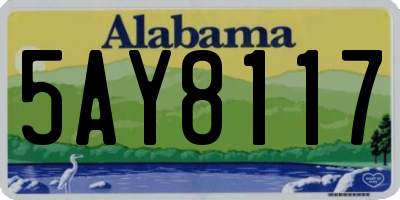 AL license plate 5AY8117