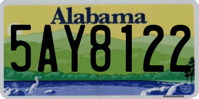 AL license plate 5AY8122