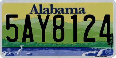 AL license plate 5AY8124