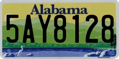 AL license plate 5AY8128