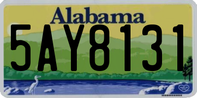 AL license plate 5AY8131