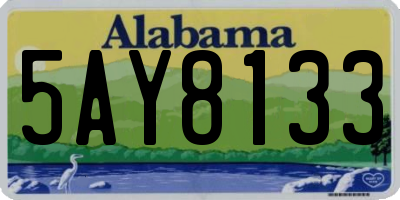 AL license plate 5AY8133