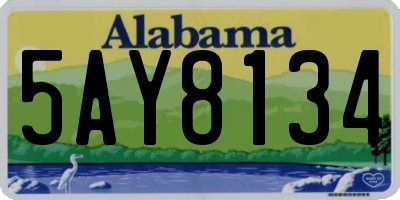 AL license plate 5AY8134